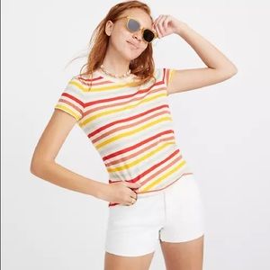 MADEWELL • Lo-Fi Shrunken Tee in Lennie Stripe